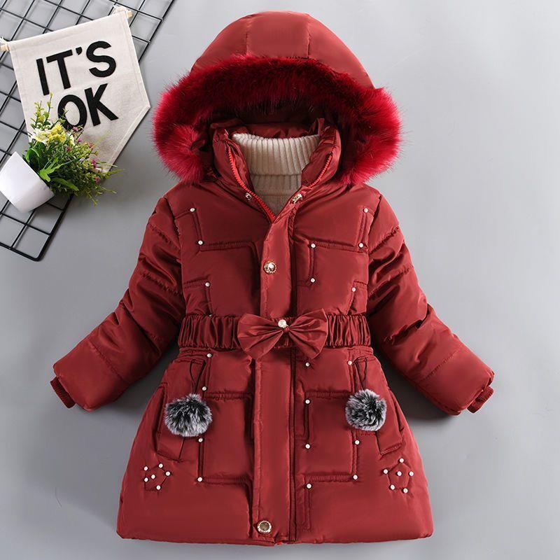 Girls' Thickened Padded Cotton Jacket