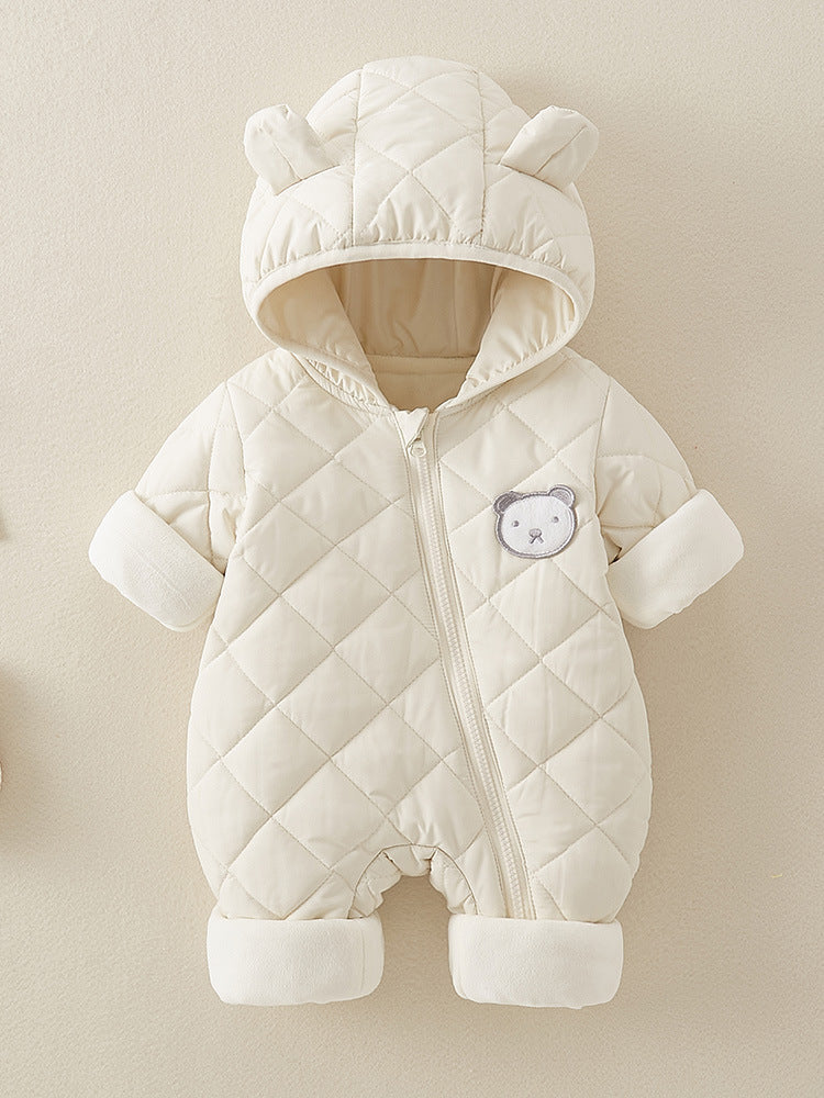 Autumn And Winter Thickening Baby Jumpsuit Romper Cotton-padded Clothes Warm