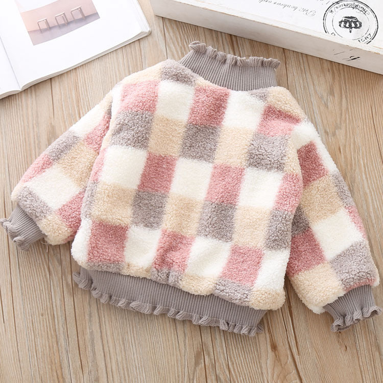 Girls' Fleece-Lined Winter Sweater