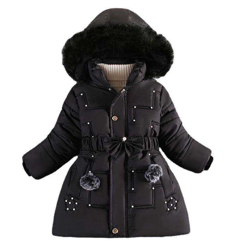 Girls' Thickened Padded Cotton Jacket