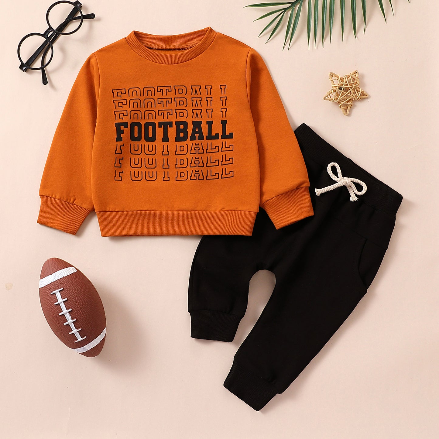 Baby Boy Rugby Letter Pattern Top Trousers Suit