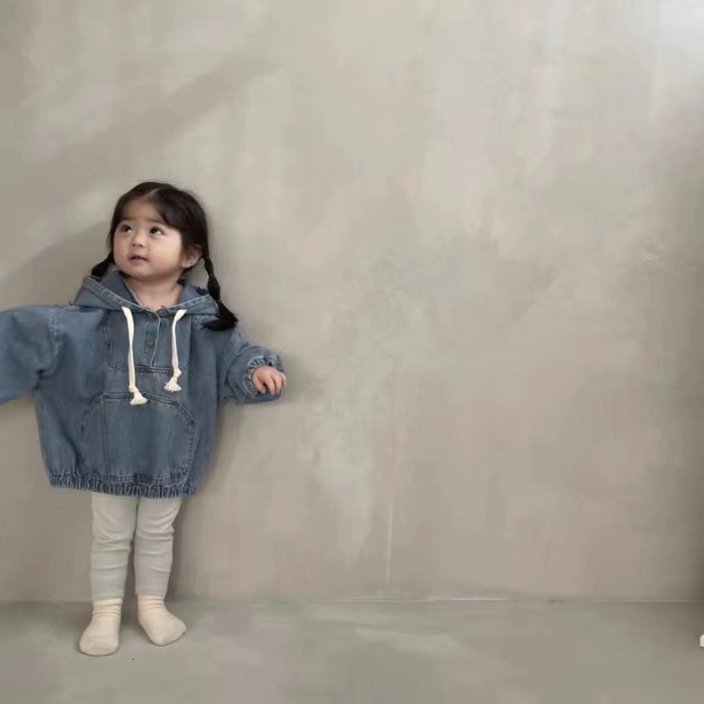 Baby Boys And Girls Denim Hooded Sweater