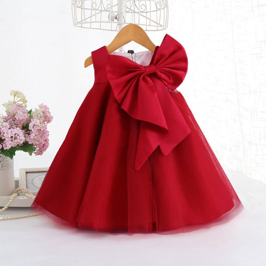 Girls Dress Dress Big Bow Girl Korean Style Baby Girl Dress