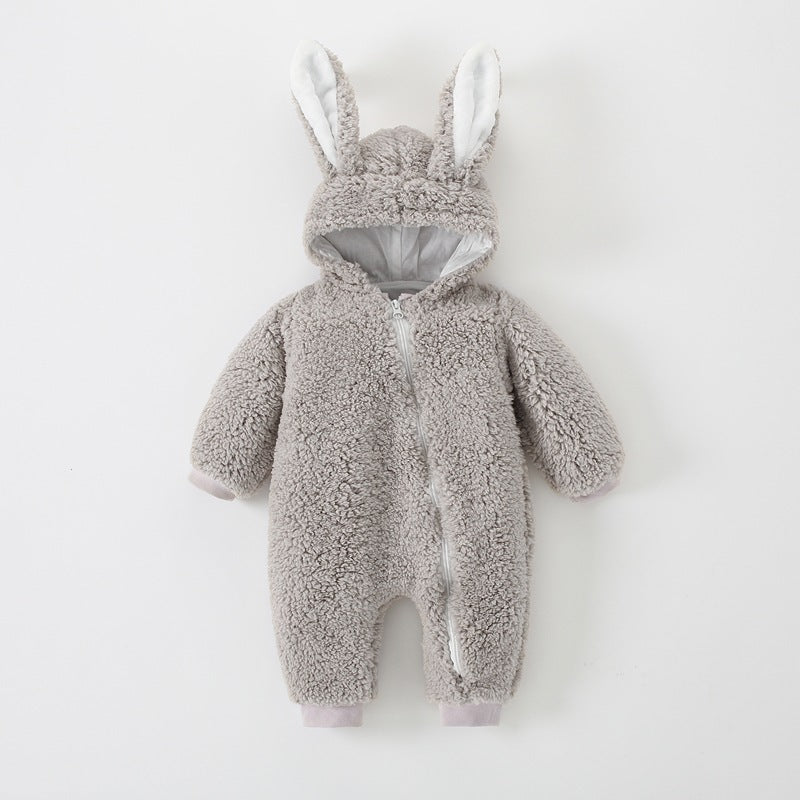 Fashion Baby Warm Bunny Ears Jumpsuit