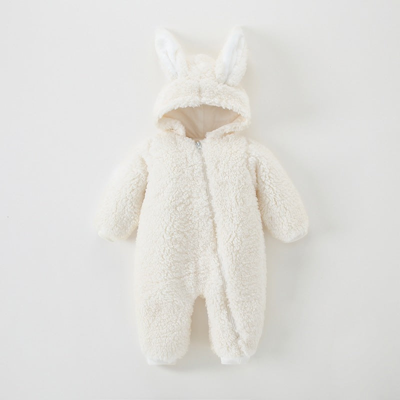 Fashion Baby Warm Bunny Ears Jumpsuit