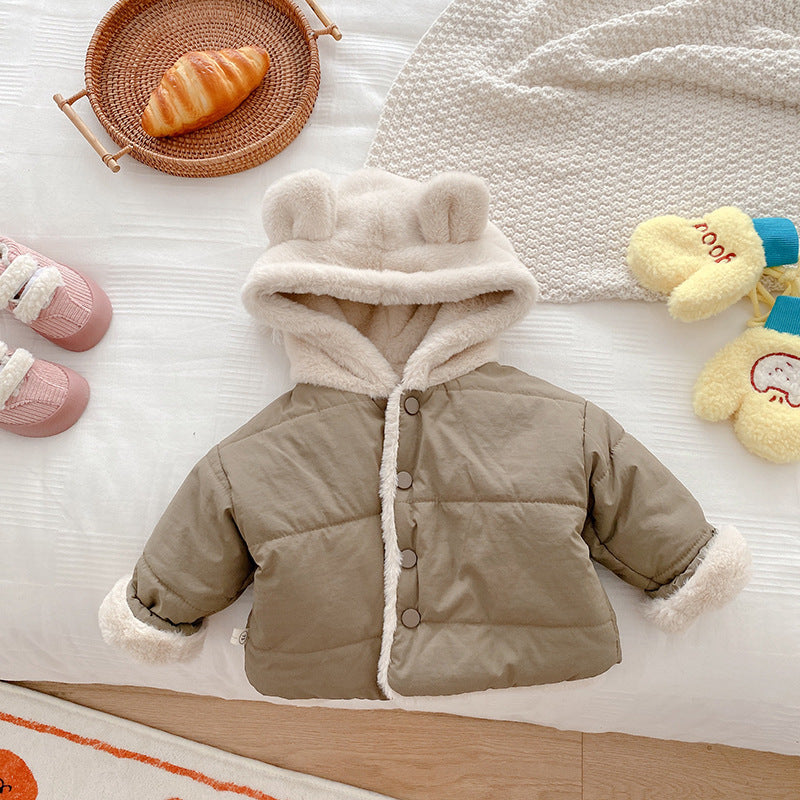 Boy's Hooded Thermal Cotton-Padded Jacket