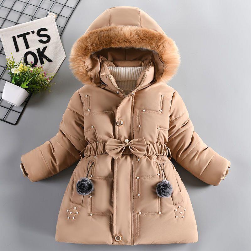 Girls' Thickened Padded Cotton Jacket